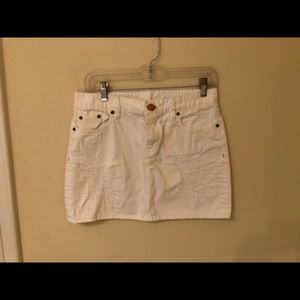 J. Crew white denim short skirt size 4